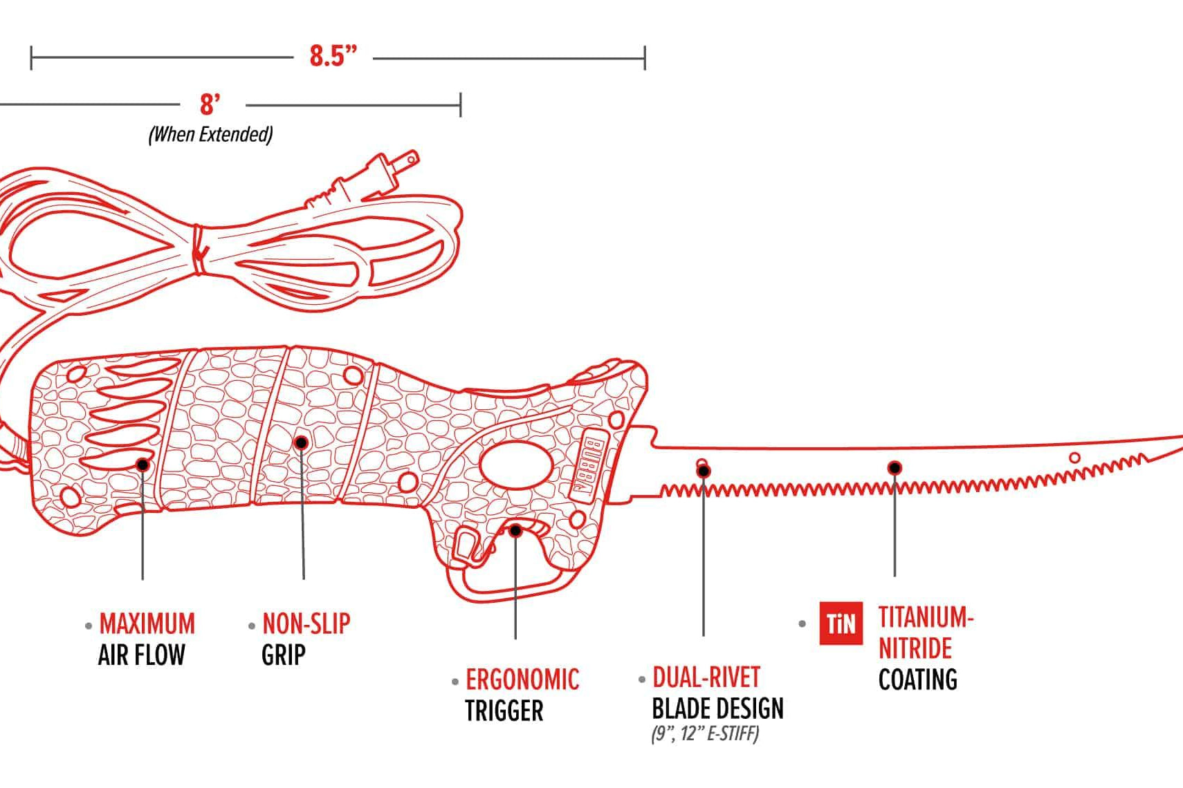 Bubba 110V Electric Corded Fillet Knife