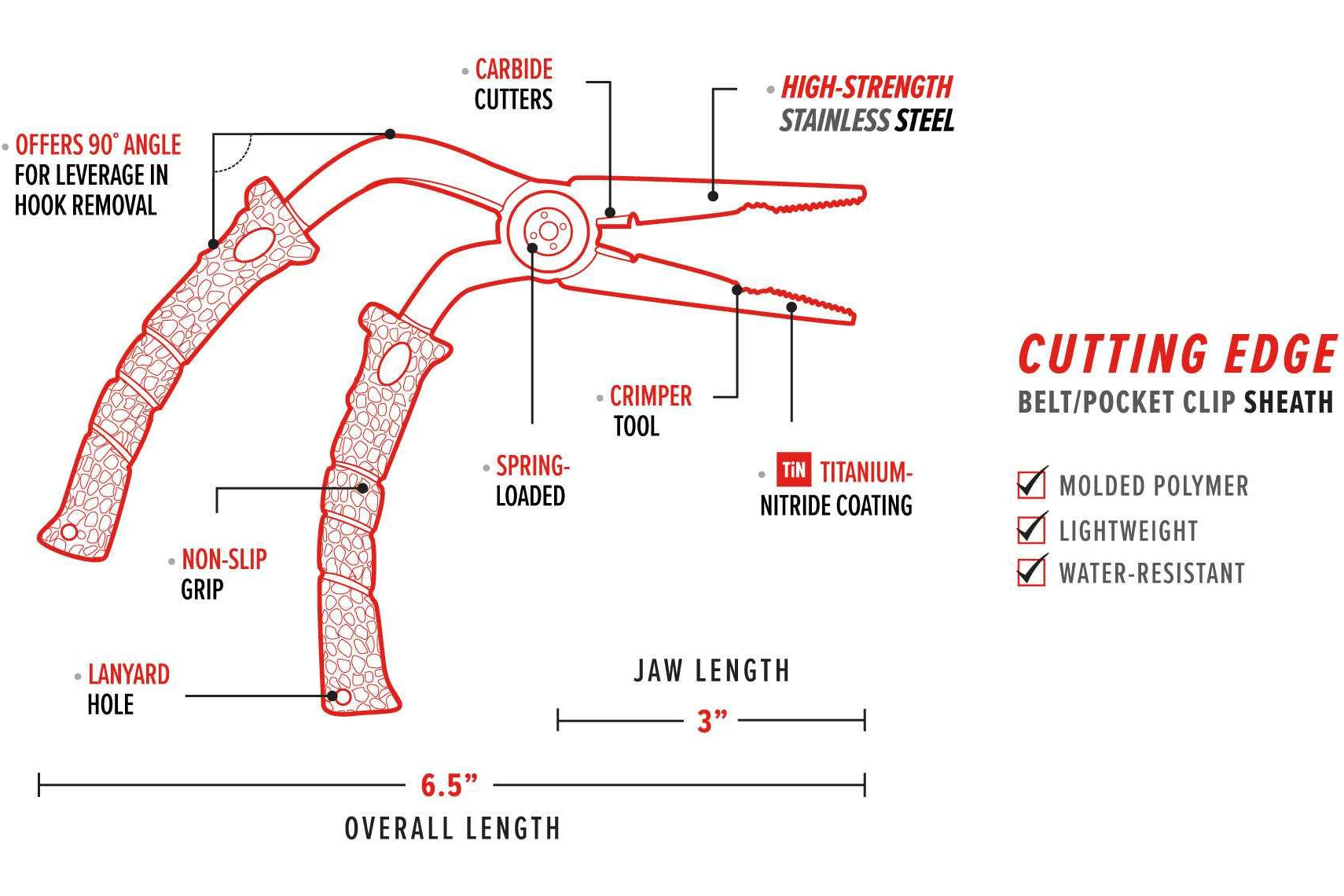 Bubba 6.5" Stainless Steel Pistol Pliers