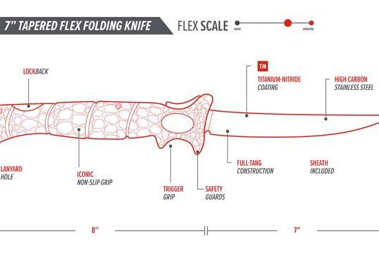 Bubba 7” Tapered Flex Folding Knife