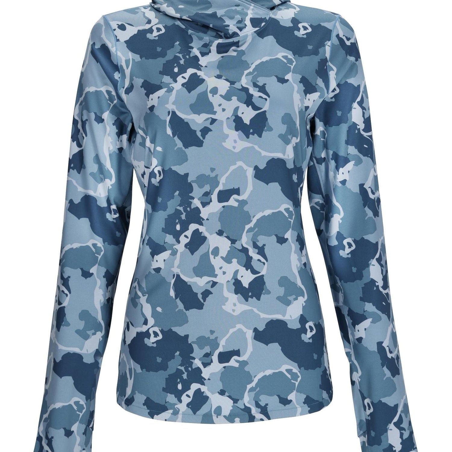 Simm's W's Solarflex Hoody Regiment Camo Neptune