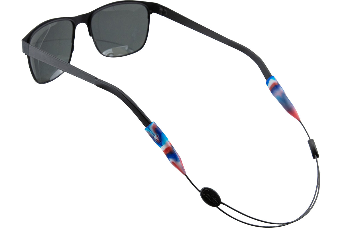 Cablz Zips Adjustable Colors Red White & Blue Marble