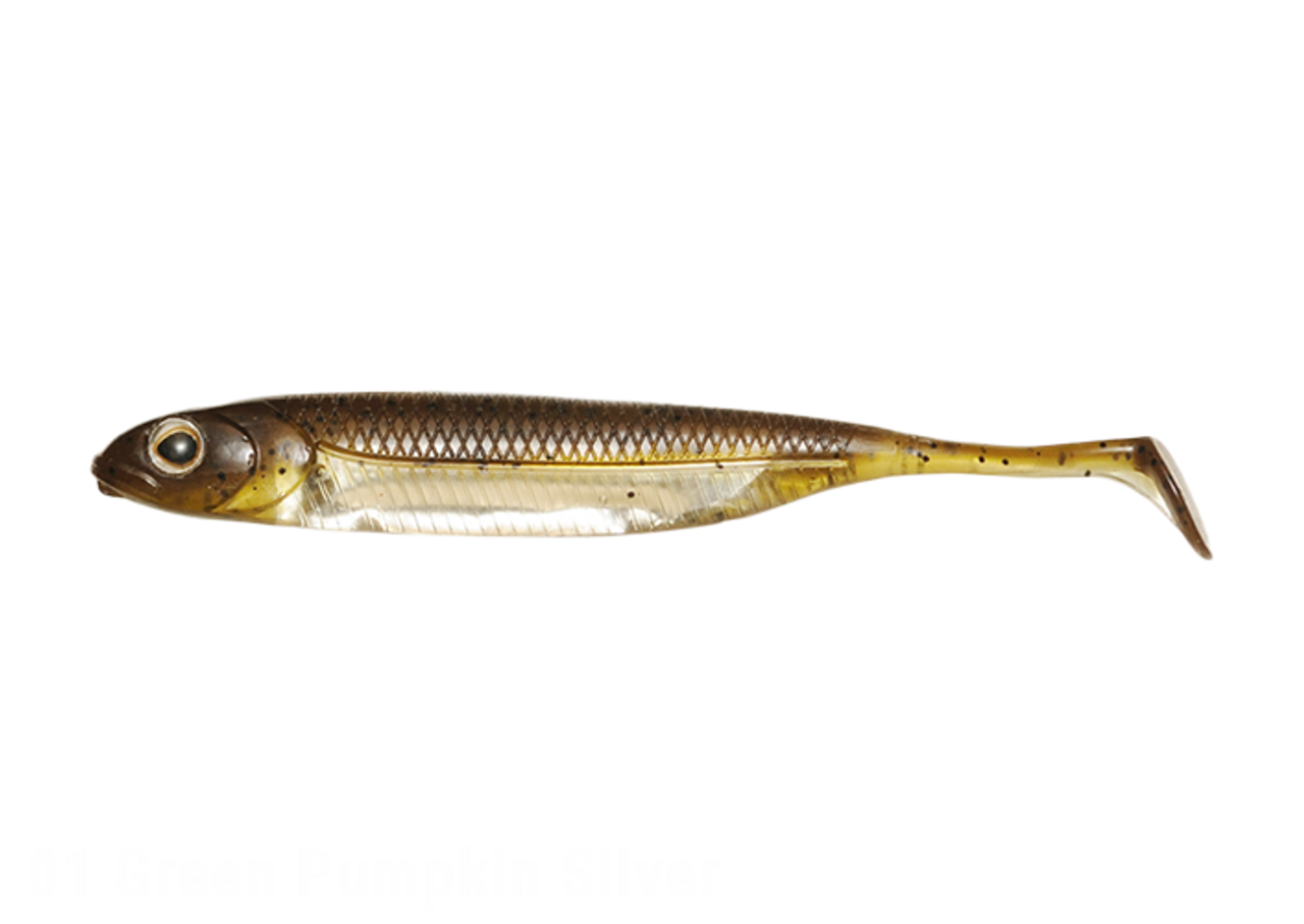 Fish Arrow Flash J Shad Green Pumpkin Silver -01