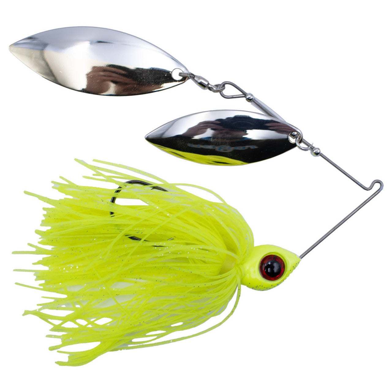 Head Hunter Nasty 50/50 Double Willow Spinnerbait Chartreuse Silver Glitter