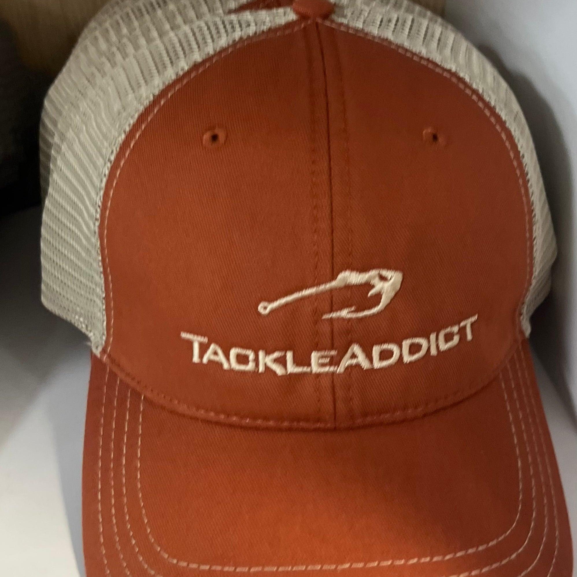 Tackle Addict Hats Unstructured Burnt Orange White R112