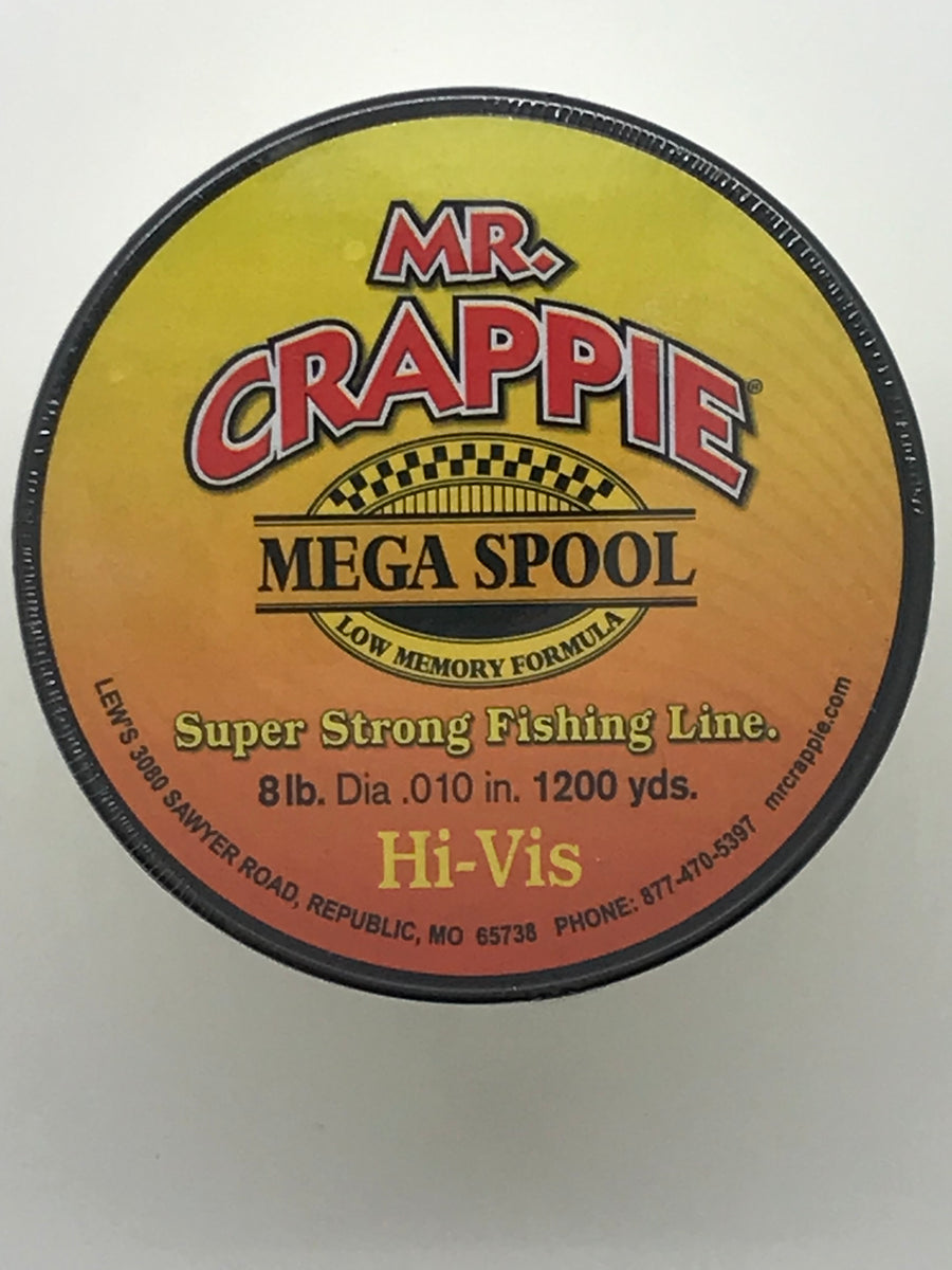  Mr. Crappie MC6HV Mega Spool Line, 6-Pound, 1500-Yard, Hi-Viz  : Fishing Reels : Sports & Outdoors