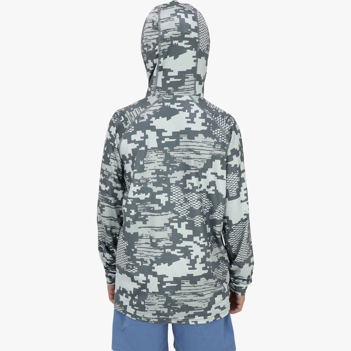 Aftco Youth Tactical Camo Hooded LS Performance Shirt