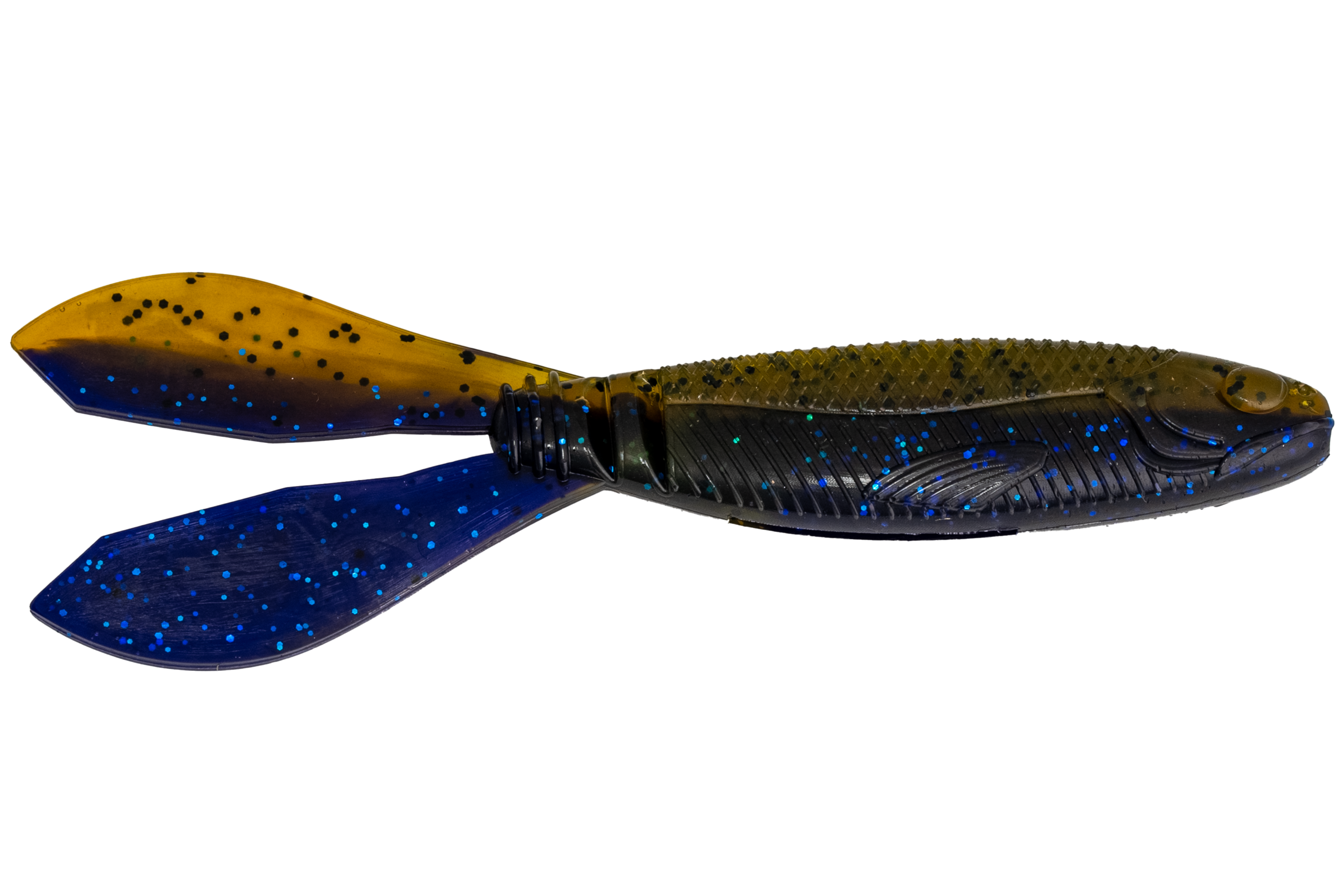 G-Ratt Baits Mixer Jig Trailers 5pk GREEN PUMPKIN BLUE FLAKE