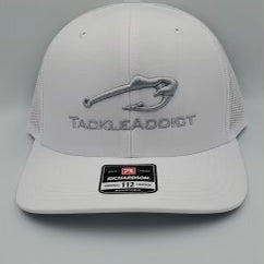 Tackle Addict 3D Embroidered Logo Hats Silver