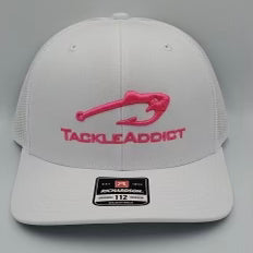 Tackle Addict 3D Embroidered Logo Hats Pink