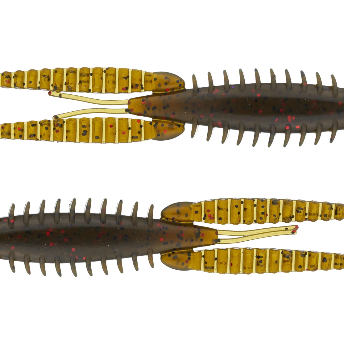 G-Ratt Baits Dixie Flip Craw Trailers 8pk GREEN PUMPKIN RED FLAKE