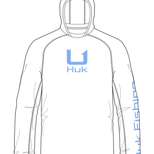 HUK Icon Hoodie White