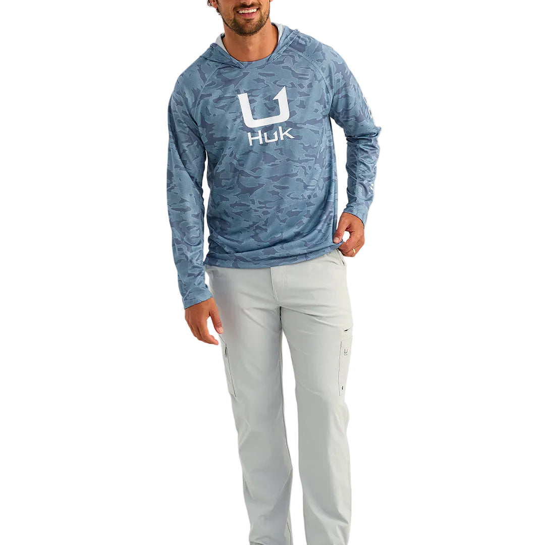Huk Icon Performance Hoodie Stormy Blue Camo