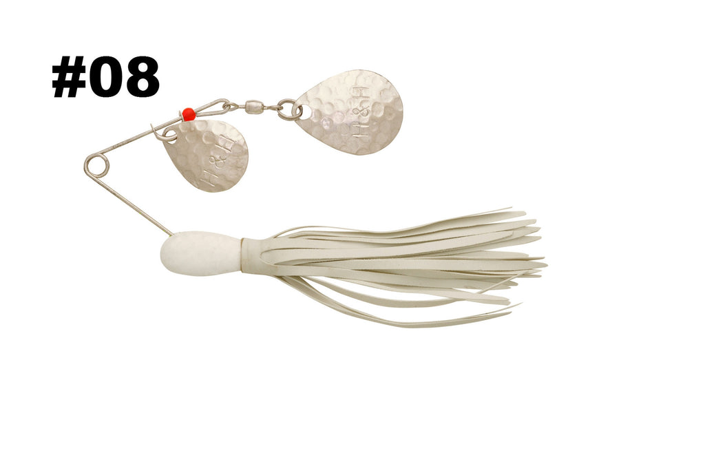 H&H Spinnerbait White Double Colorado