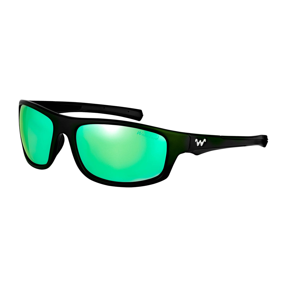 Waterland Men's Sunglasses - Hasket Black - Green Mirror Glass