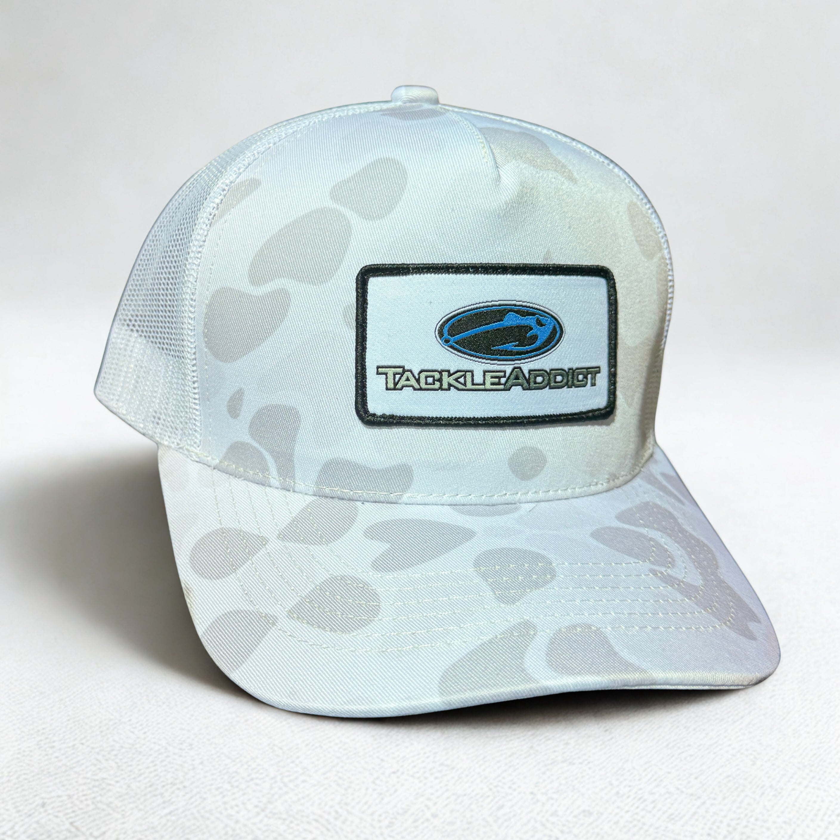 Tackle Addict Hat White Camo Patch Hat