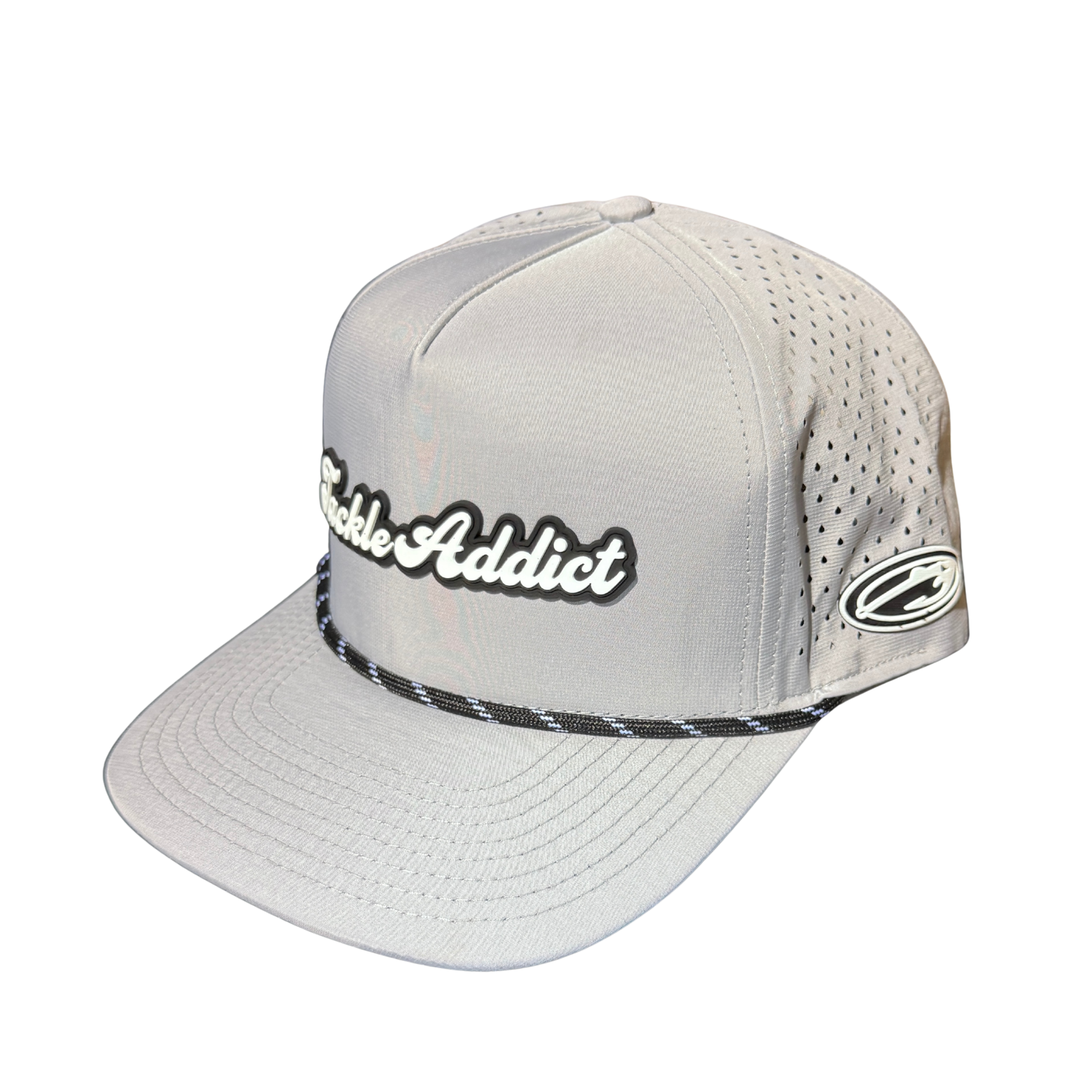 Tackle Addict Hat Grey Blk rope hat w Tackle Addict