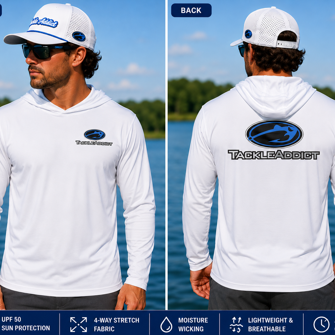 Tackle Addict Shirts White Long Sleeve