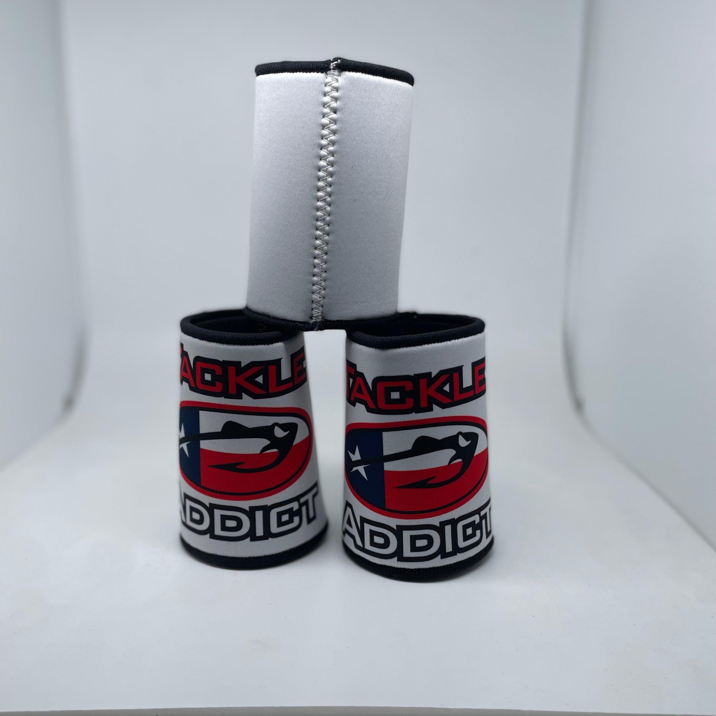 Tackle Addict Koozies Texas Flag TA White