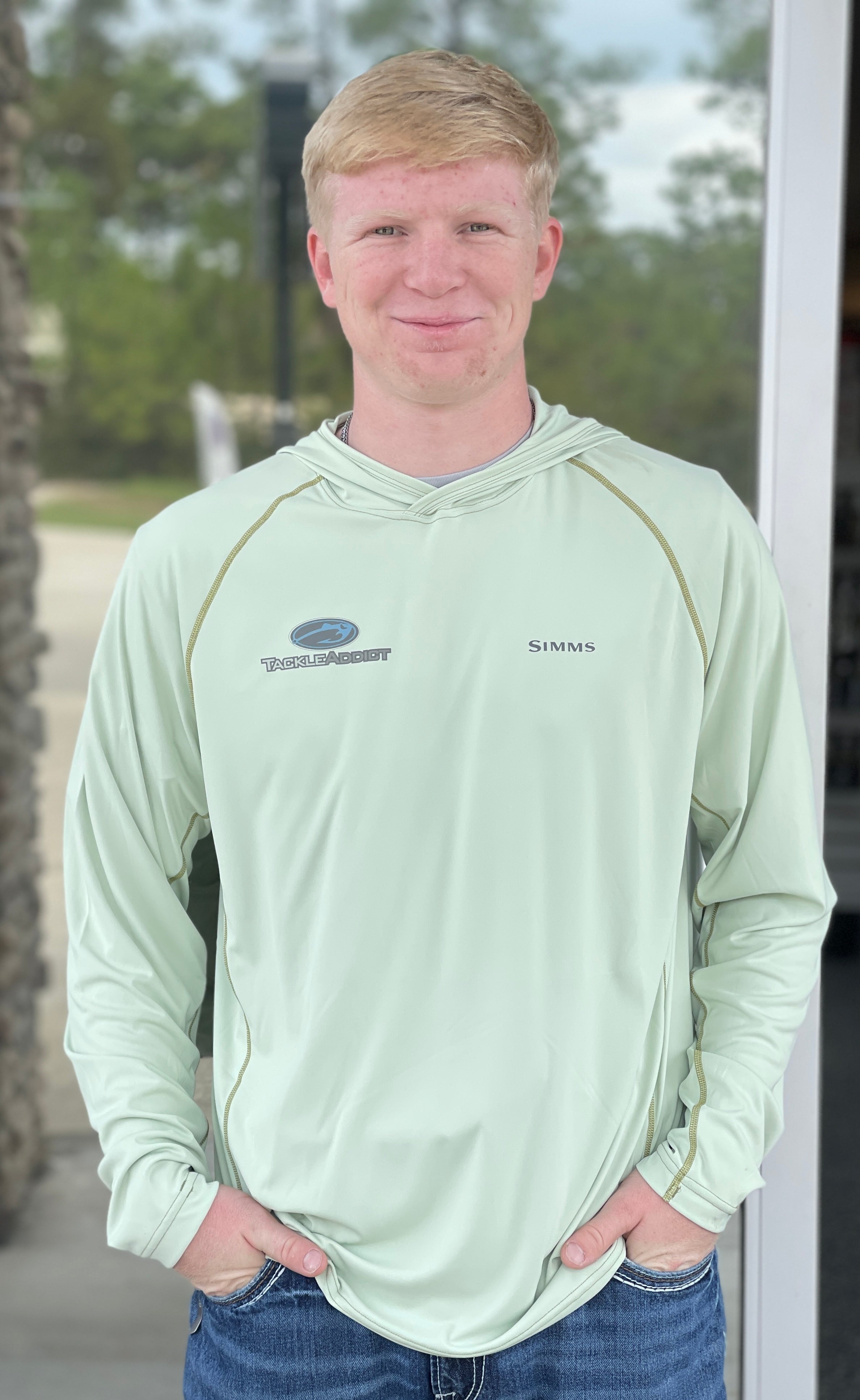 Simms Solarflex Hoodie Light Green Large