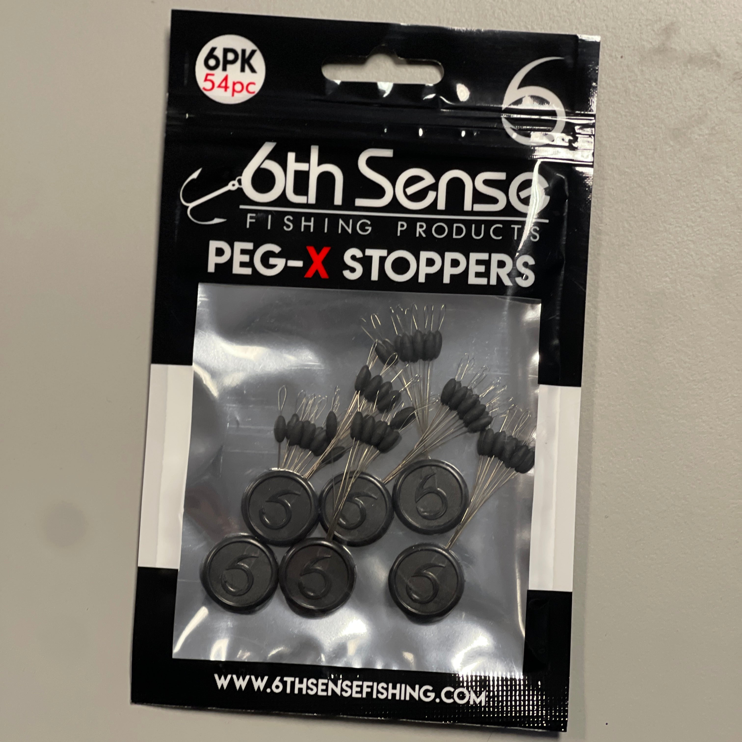 6th Sense Peg-X Stoppers 6pk Black