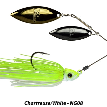 Picasso Titanium Pro Double Willow Spinnerbait Chartreuse White