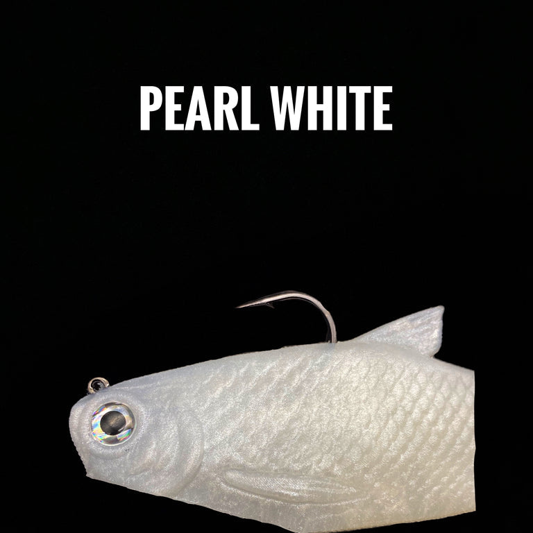 Bull Shad Bacca Burrito Swimbaits Pearl White