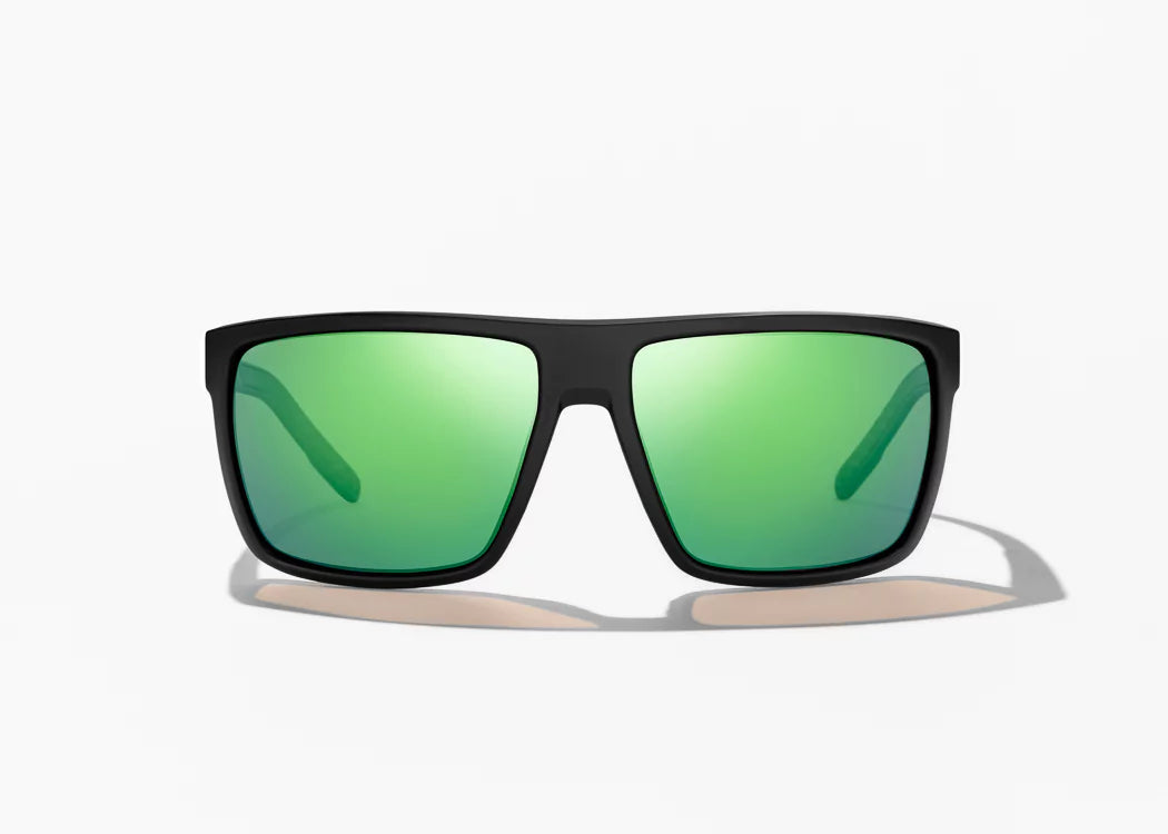 Bajio Toads Sunglasses Black Matte Green Mirror Glass
