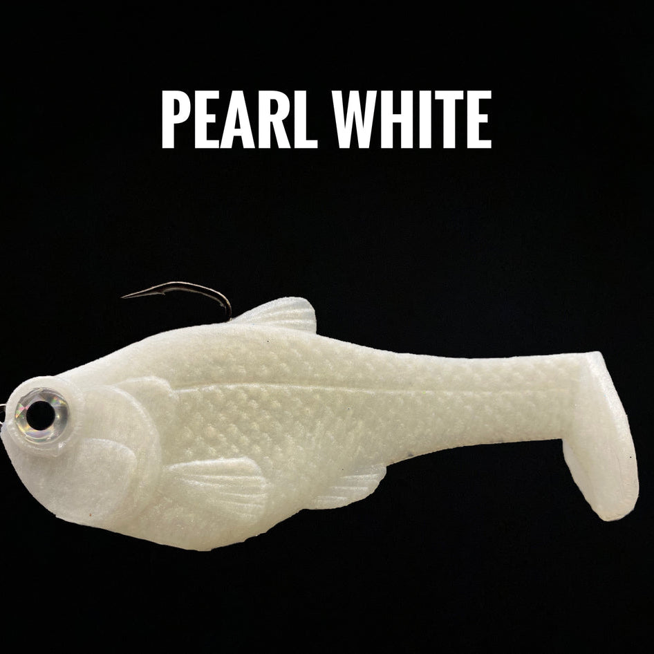 Bull Shad 4.5" Nacho Pearl White