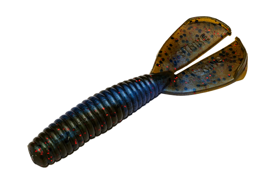 Strike King Rage Twin Tail Menace Grub Blue Craw Red Flake