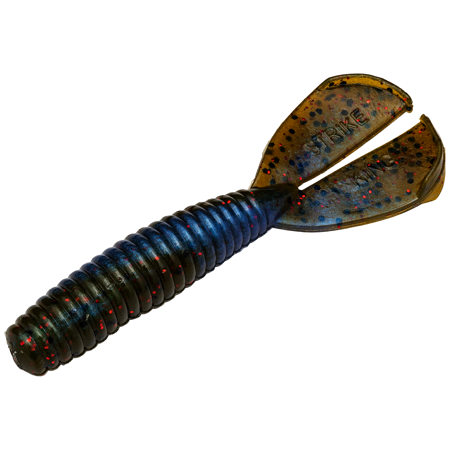Strike King Rage Twin Tail Menace Grub Blue Craw Red Flake