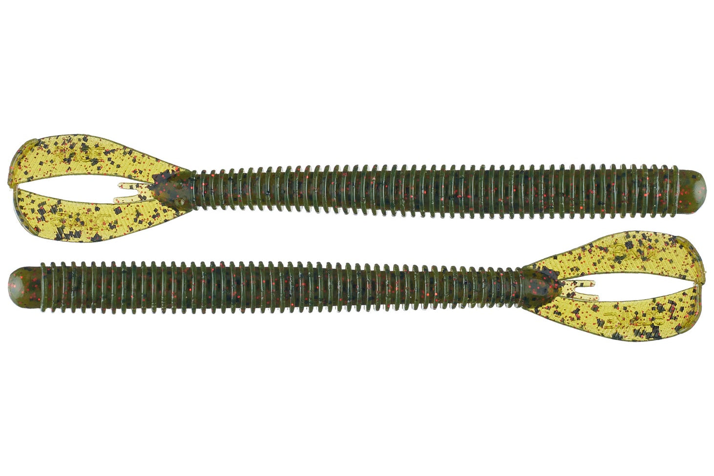 Strike King Rage Twin Tail Menace Worm 6" Watermelon Red Flake