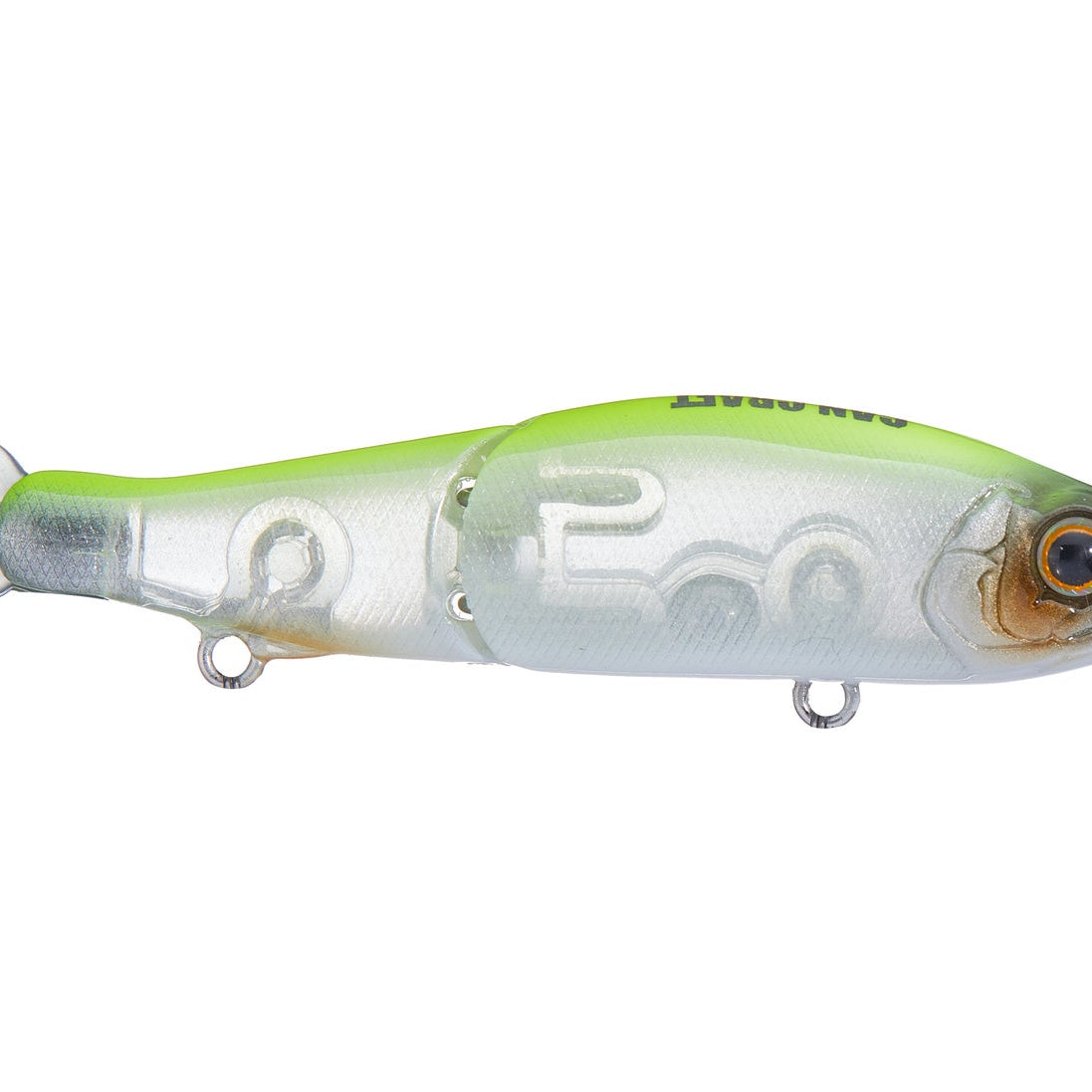 Gancraft Jointed Claw 70 #8 Clear Head Chartreuse Sinking