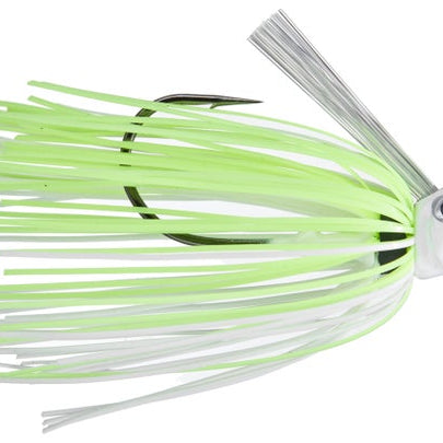 V&M Pacemaker Pulse Swim Jig Chartreuse White