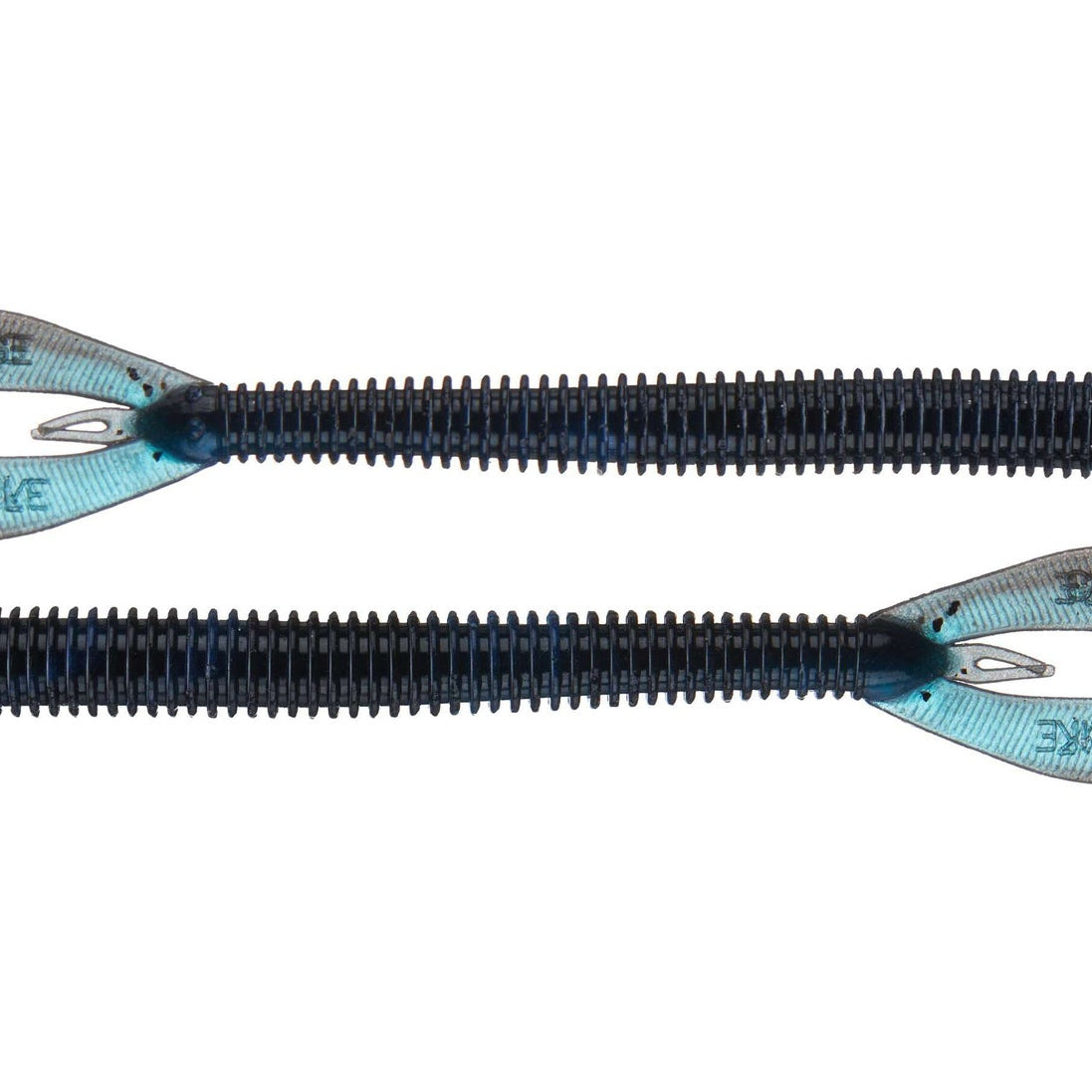 Strike King Rage Twin Tail Menace Worm 6" Black Blue Swirl