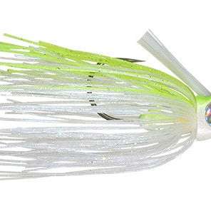 Blade-Runner Weedless Paddle Head Swim Jig Chartreuse White