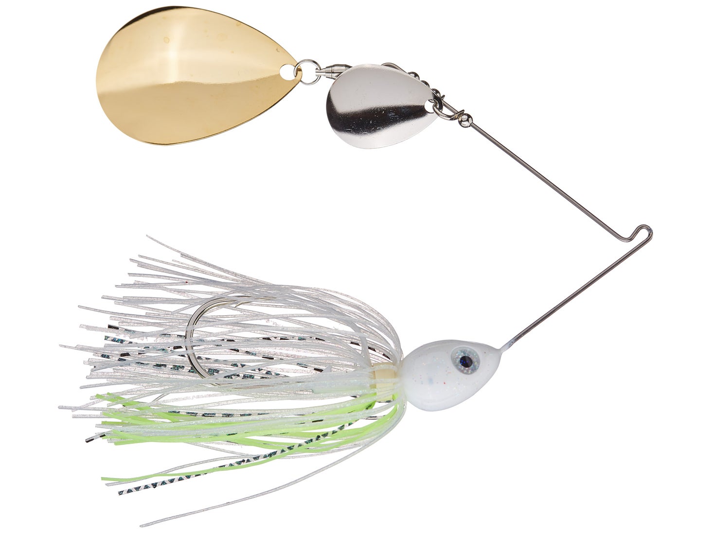 Santone Lures Pretender Double Colorado Spinnerbait Mean Green - DBL Colorado Nkl Gld