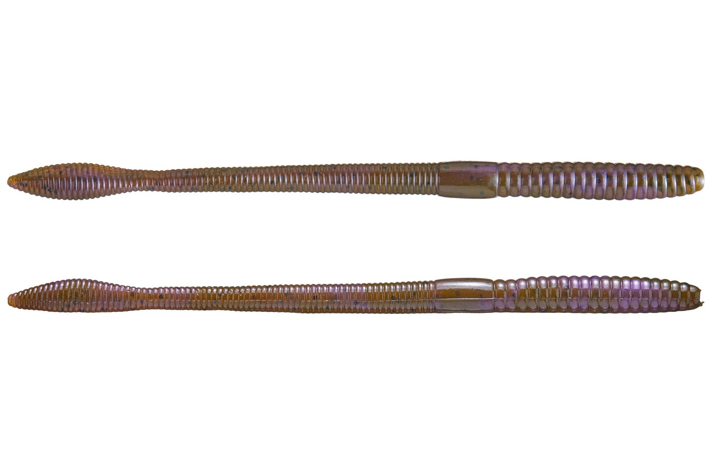 Strike King Finesse Worm 6.5" Green Pumpkin Purple Swirl