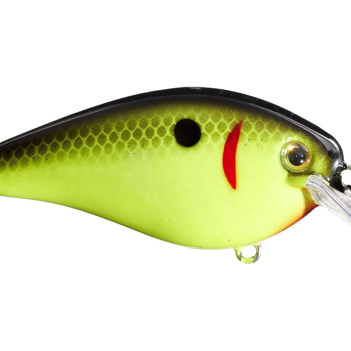 Strike King KVD 1.5 Squarebill Silent Crankbait Black Back Chartreuse