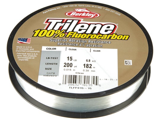 Berkley Trilene 100% Fluorocarbon Line Clear 200yrd