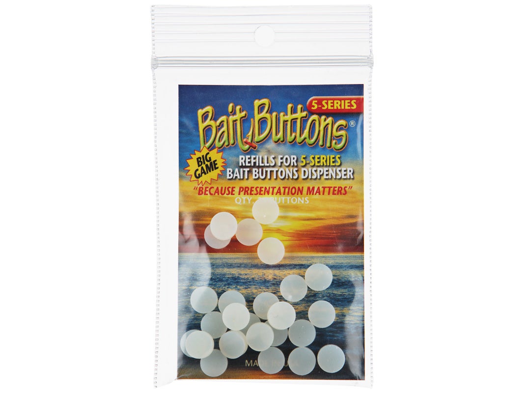 Bait Button Big Game Refill Bag 25pk Clear