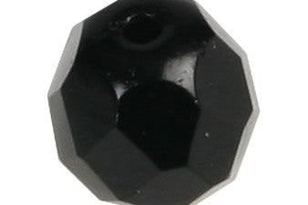 Top Brass Glass Beads Black