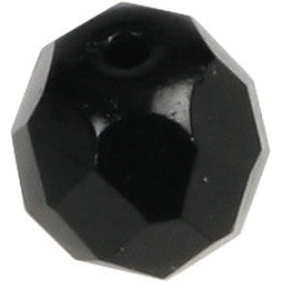 Top Brass Glass Beads Black