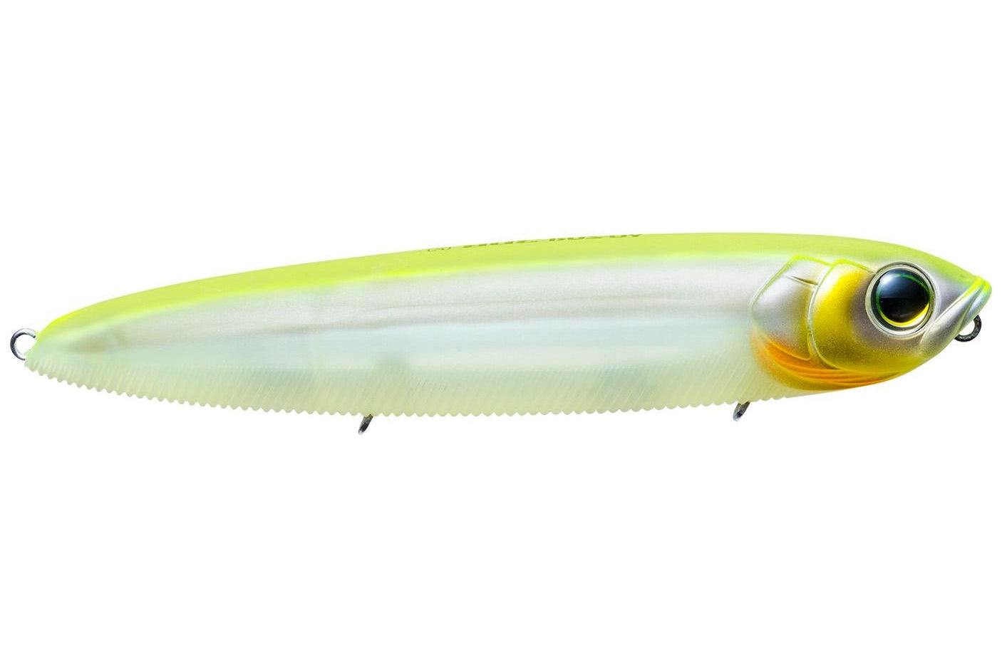 Yo-Zuri 3DB Pencil Floating 125 Matte Ghost Pearl Chartreuse Back
