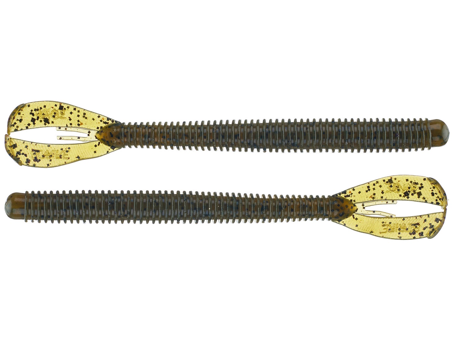 Strike King Rage Twin Tail Menace Worm 6" Green Pumpkin