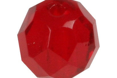 Top Brass Glass Beads Red