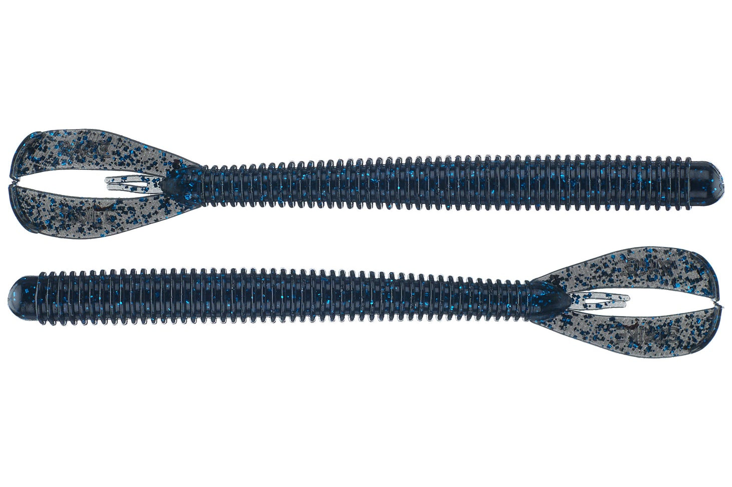 Strike King Rage Twin Tail Menace Worm 6" Black Blue