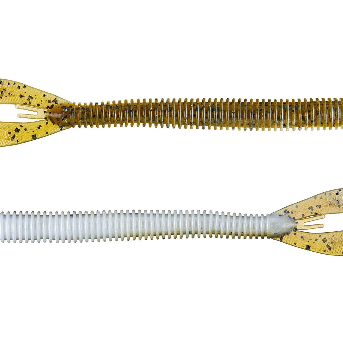 Strike King Rage Twin Tail Menace Worm 6" Green Pumpkin Pearl Belly