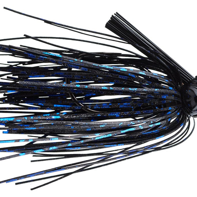 V&M Pacemaker Flatline Football Jig Black Blue Chrome