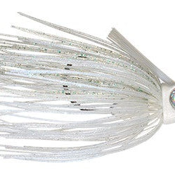 Blade-Runner Weedless Paddle Head Swim Jig Shad White