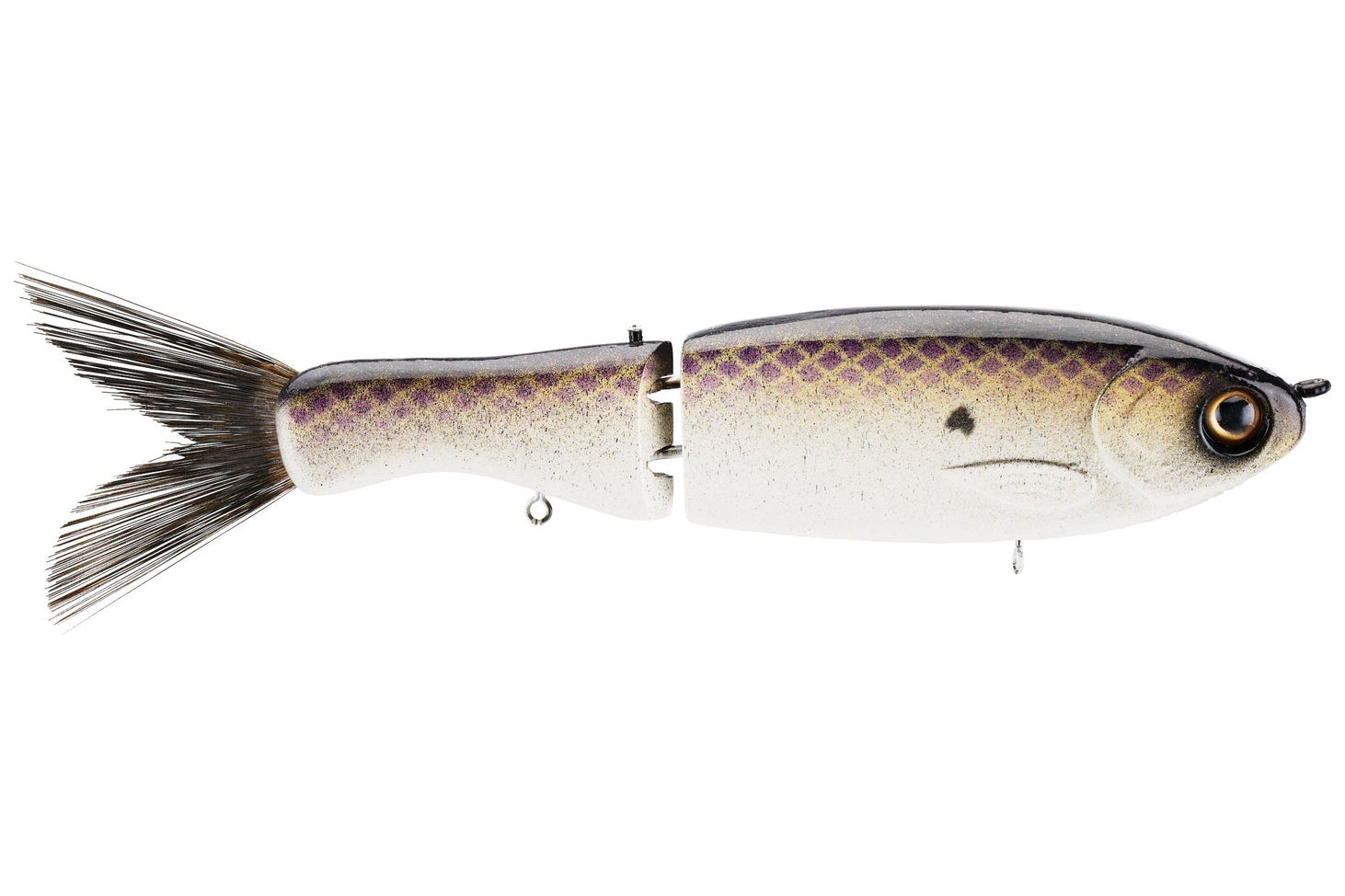 Clutch Swimbait Co. Darter Glide Bait Violet Illusion Pearl